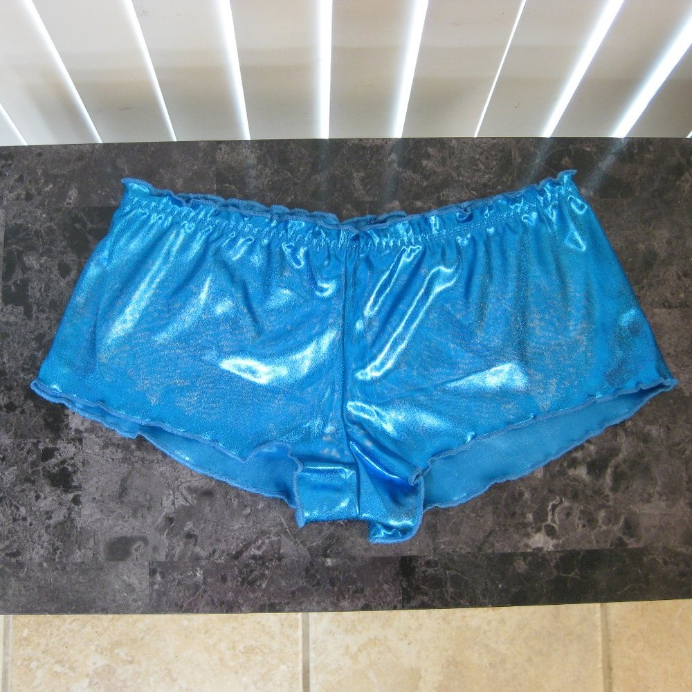 NWOT Classified blue shiny booty shorts OS one size